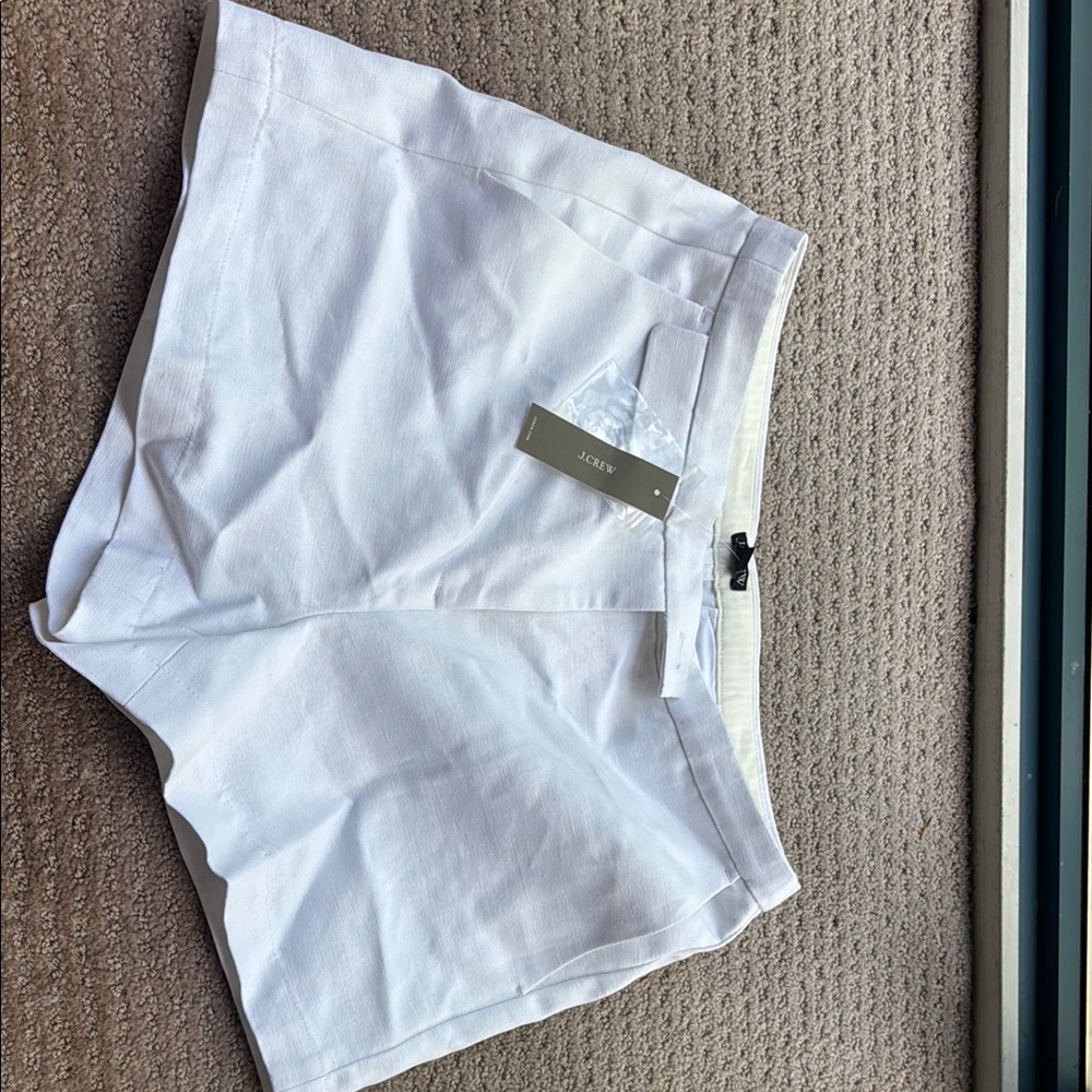 J. Crew White Bermuda Shorts Crisp Cotton Casual